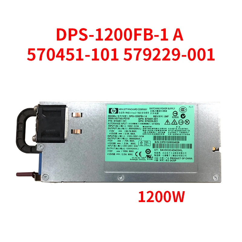 Карьерный переключатель питания 1200 Вт DPS-1200FB-1 A для HP DL580G7 DL980G7 570451-101 579229-001 PSU