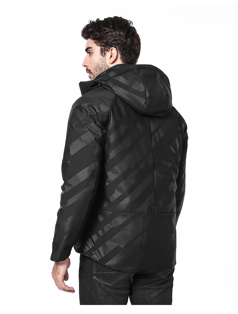 L-4XL, новинка, мужская двусторонняя куртка на белом утином пуху, новое зимнее мужское Двустороннее пальто, теплое пуховое пальто с капюшоном, Мужское пальто