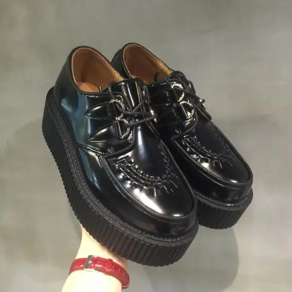 Сабо на платформе; Женская обувь в стиле ретро; модельные туфли с круглым носком в британском стиле; женская обувь на плоской подошве; коллекция года; Модные женские повседневные кроссовки на толстой подошве - Цвет: 1