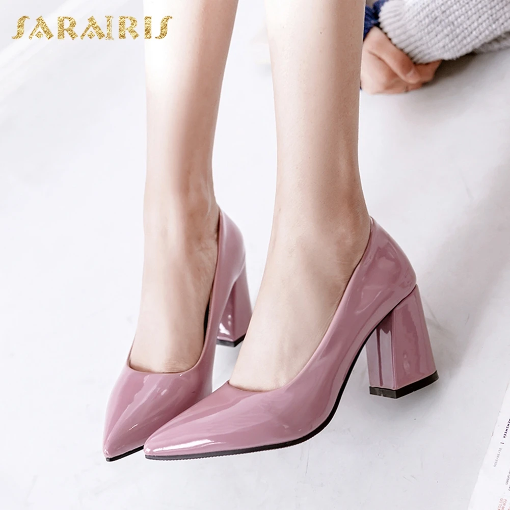 

Sarairis Fashion New Design Plus Size 32-46 Pointed Toe Elegant Pumps Woman Shoes Slip-On High Heels Office Lady Pumps Women