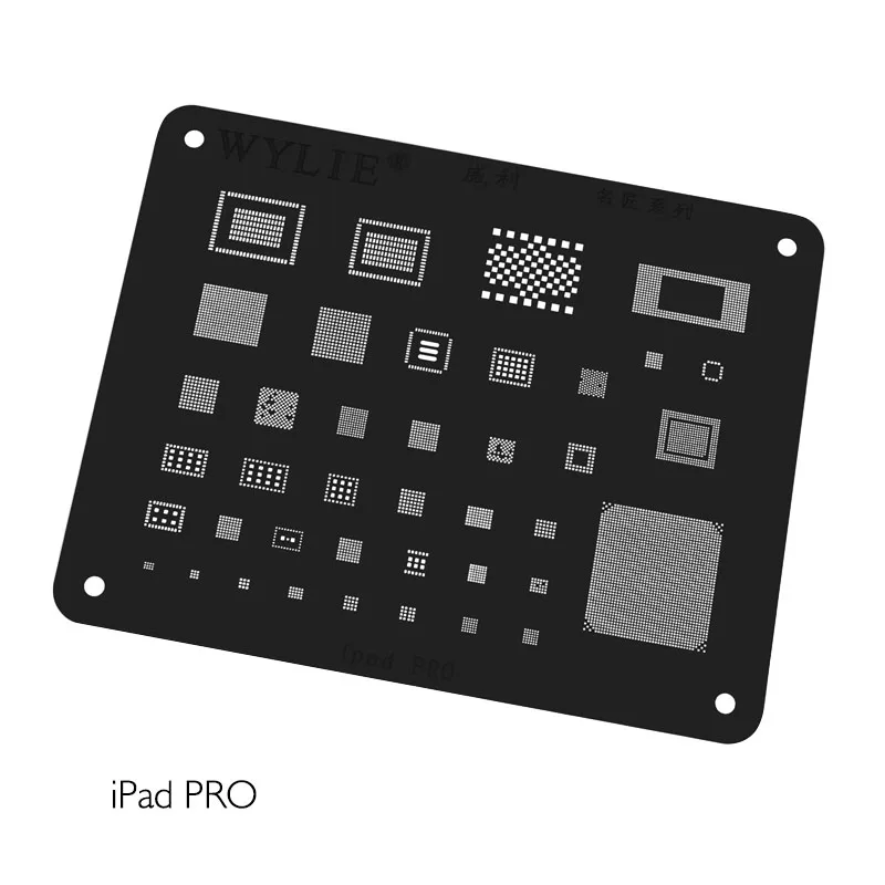 For iPad 2/3/4/5/6 Air Air2 mini 1/2/3 pro BGA Stencil CPU RAM Wifi Nand flash Baseband Power USB Audio IC Reballing emplate | Мобильные