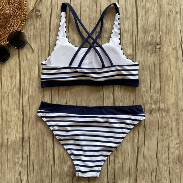 New Sexy Striped Beach Bikini