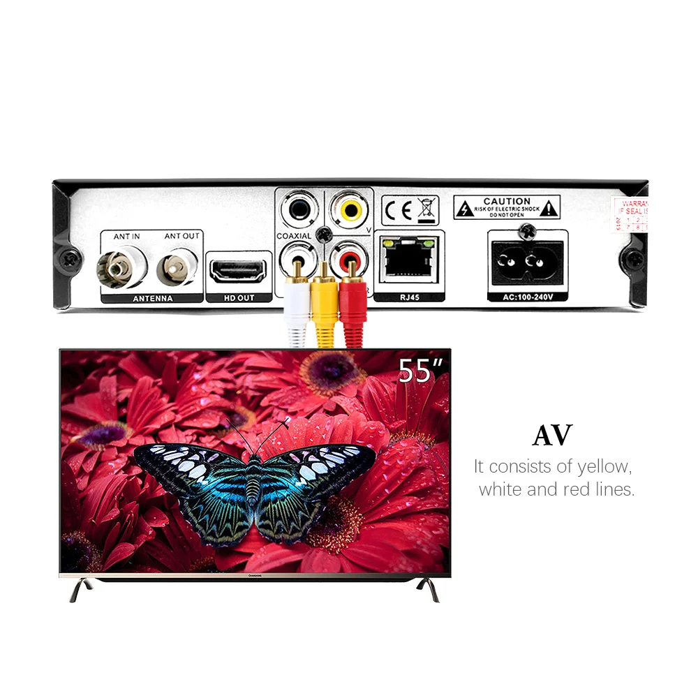 Vmade DVB T2 наземный приемник Цифровой телеприставка H.265 декодер HD 1080P Поддержка USB WIFI