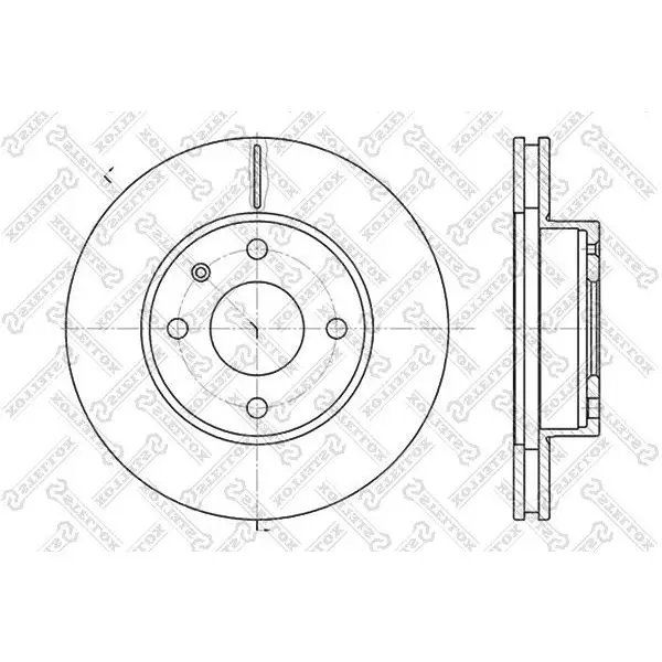 Диск тормозной передний Ford Escort/Sierra 2.0-2.9i 82-93 STELLO