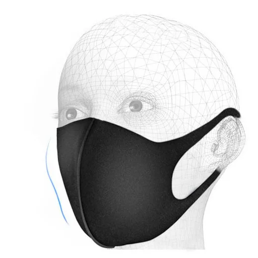 

Anti-Dust 3D Ice Silk Unisex Mask Winter Warm Dust Proof Three-dimensional Washable Breathable Solid Thin Face Mask Accessories