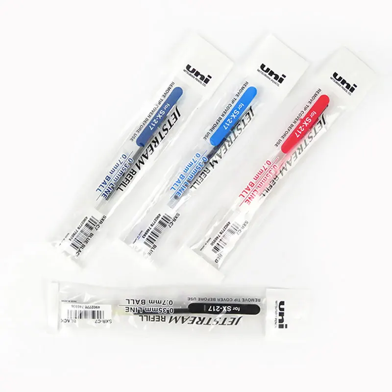 1Pcs UNI SX-217 볼펜 uni 중간 펜 0.7/1.0mm 교체 가능한 리필 매우 부드러운 학교 용품 문구 용품