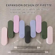 Нержавеющая сталь многоразовые складные соломинки для питья креативные портативные нержавеющие кухонные инструменты необходимые бытовые кухонные гаджеты