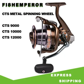 

14+1BB Spinning Fishing Reel Professional Long shot Metal Fishing Reel With can change Handle CTS 9000-12000 series 4.0: 1