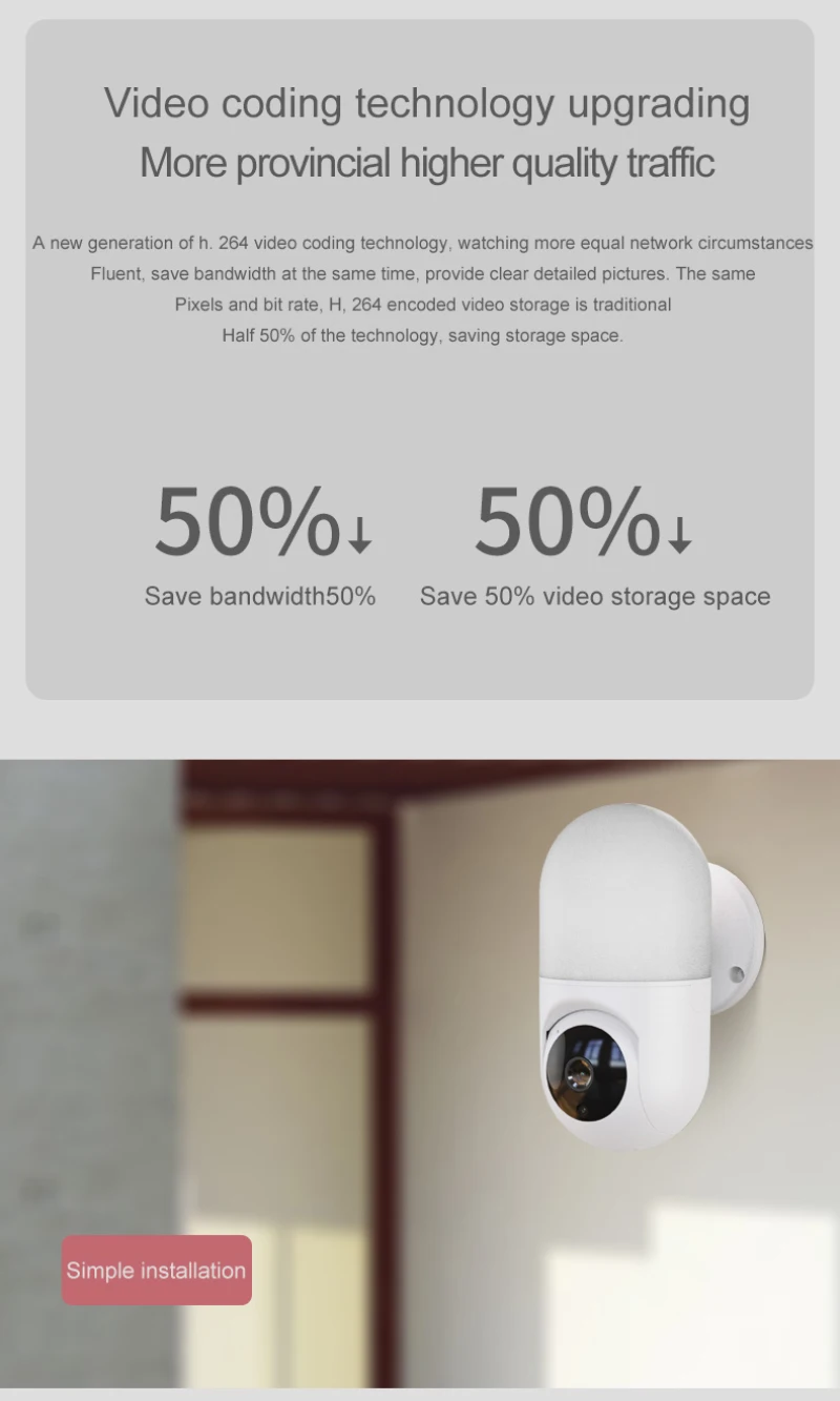 Lâmpada de Parede da Câmera Noturna sem Fio Remoto do Telefone Graus de Monitoramento de Segurança 2 em 1 Móvel de 360 Lâmpada Inteligente Visão Wifi Controle Panorâmica 9 parede da câmera visão noturna sem fio