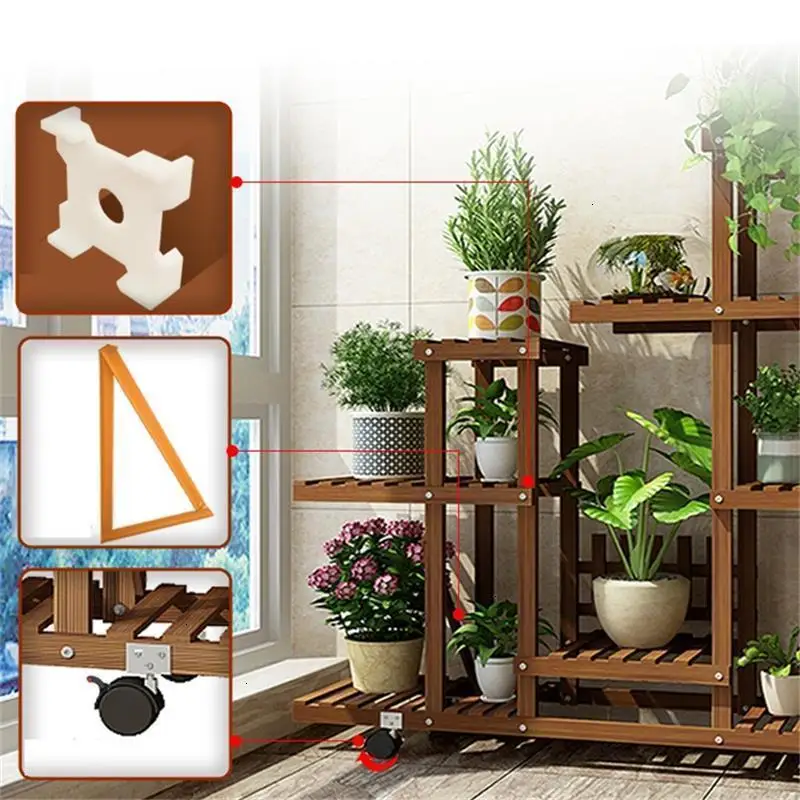Madera Estante Flores Крытый горшок плантенреккен Repisa Para Plantas балкон полка Dekoration открытый цветок стенд