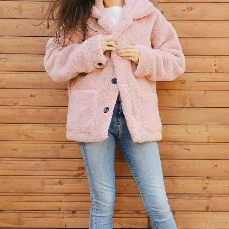 Стильная женская шуба с плюшевым мишкой для девочек, куртка Ins,, пальто с искусственным мехом для мамы и дочки, зима, плотные теплые длинные пальто
