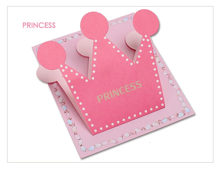 1 шт. kawaii prince Princess Bronzing конверт для поздравительной открытки Синий Розовый теплый мультфильм корона ребенок спасибо День рождения карты Подарочные принадлежности