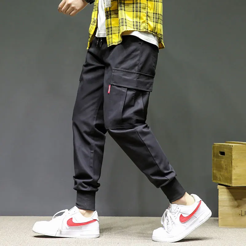 

Large Size 2019 Hot Selling Summer Japanese-style Men's Large Size Capri Beam Leg Multi-Stereo Pocket Cloth Label Casual Pants