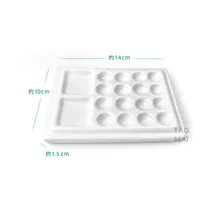  Ceramic Watercolor Palette Rectangular 28-hole/18-hole Palette Paint Plate Watercolor Gouache Paint Plate Painting Art Supplies 