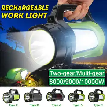 

LED Super Bright Outdoor Handheld Portable USB Rechargeable Flashlight Torch Searchlight Multi-function Long Shots Work Light