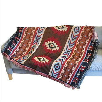 

Christmas Decorations for Home Blankets for Beds Retro Geometric Pattern Sofa Blanket 130cmX160cm Throw Blanket Anti-Pilling