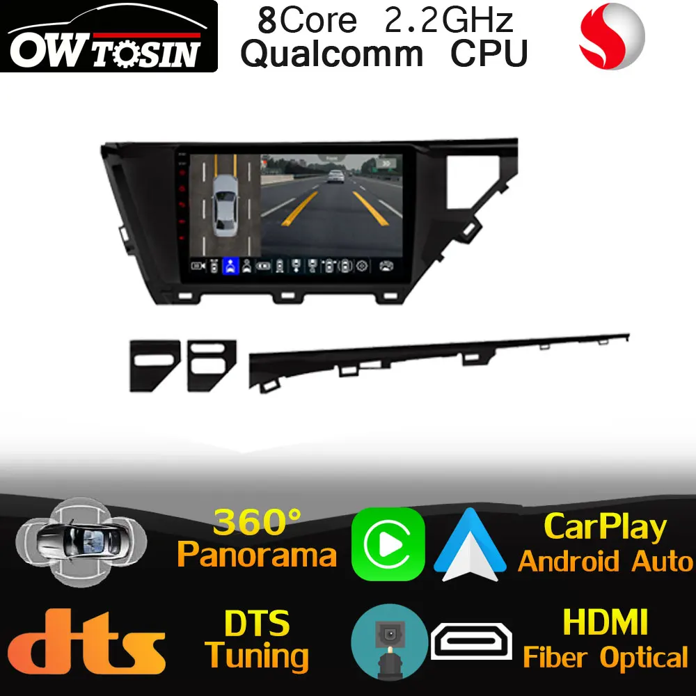 Процессор Qualcomm Android для Toyota Camry XV70 2017-2020 автомобильное радио GPS Navi 360 камера 4G LTE DTS