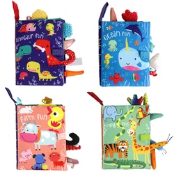 0 36m bebê aprendizagem precoce brinquedo cauda pano livro pai filho interativo som papel quebra cabeça pano livro chocalho montessori brinquedos livro
