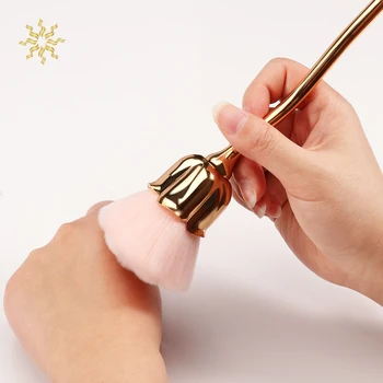 

Nail Art Dust Brush for Manicure Rose Head Brush Blush Powder Brushes Fashion Gel Nail Accessories Nail Material Tools K510