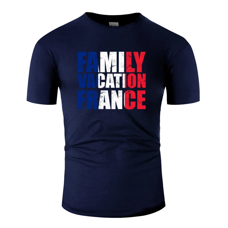 Men-Navy Blue Футболка с комическим принтом для отдыха и отдыха для всей семьи во Францию г. Оригинальная Мужская футболка Топы в стиле хип-хоп с юмором - Цвет: Men-Navy Blue