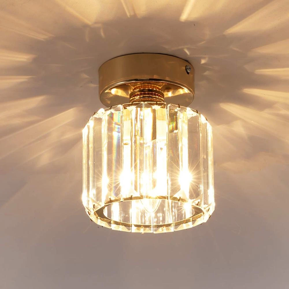 Aanbevolen breng de actie Mechanisch Ganeed Led Ronde Kristallen Plafondlamp Inbouw Lamp Hal Verlichting Voor  Eetkamer Slaapkamer Keuken Goud Verlichting|Plafondverlichting| - AliExpress