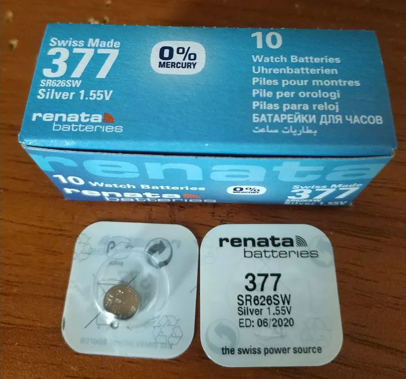 2 батареи для часов Xrenata с оксидом серебра 377 SR626SW 626 1 55 в оригинальный бренд