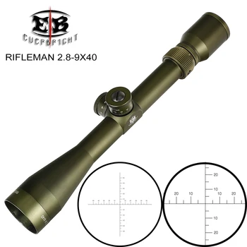 

EB RIFLEMAN 2.8-9X40 FFP Hunting Riflescopes First Focal Plane Scope Glass Etched Reticle Turrets Lock Reset Tactical Optical