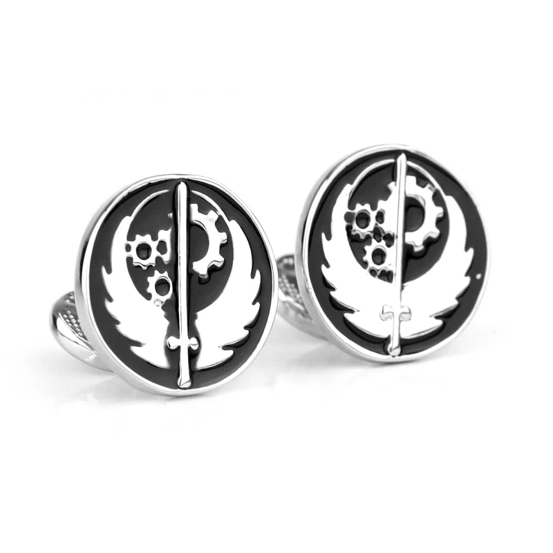 

Star Wars Rogue One Cufflinks Mens Rebel Alliance Cuff links ,the Men Shirt Party Wedding Argent Black Enamel Cufflinks