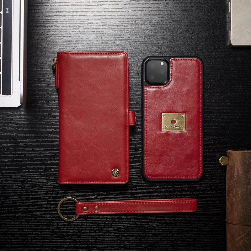 CaseMe роскошный для Iphone 6S 7 8 Plus X XS XR из натуральной кожи многофункциональный флип чехол-портмоне для карточек для Iphone 11 Pro Max сумка для телефона