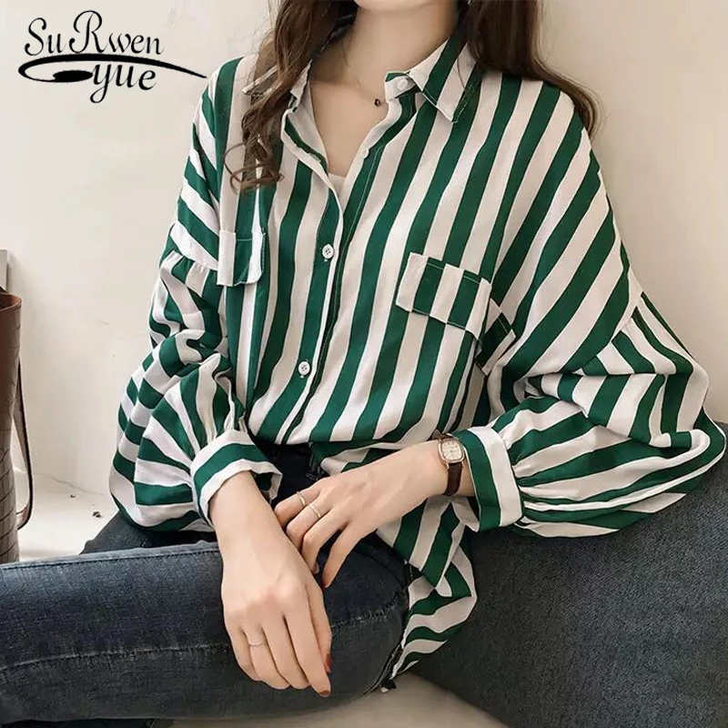 Blusas Mujer, модная женская рубашка, фонарь, длинный рукав, женские рубашки, одноцветная блузка со стоячим воротником, Женские топы и блузки 2516 50