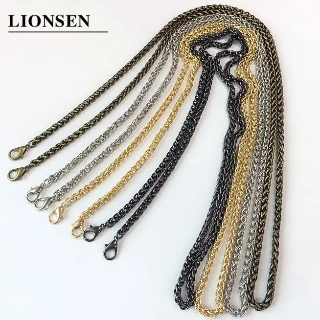 

Lionsen 120cm 60cm Replacement Chain Strap Metal link Clasp Purse Chain Bag Handle Shoulder Cross Body Handbags Chain Strap