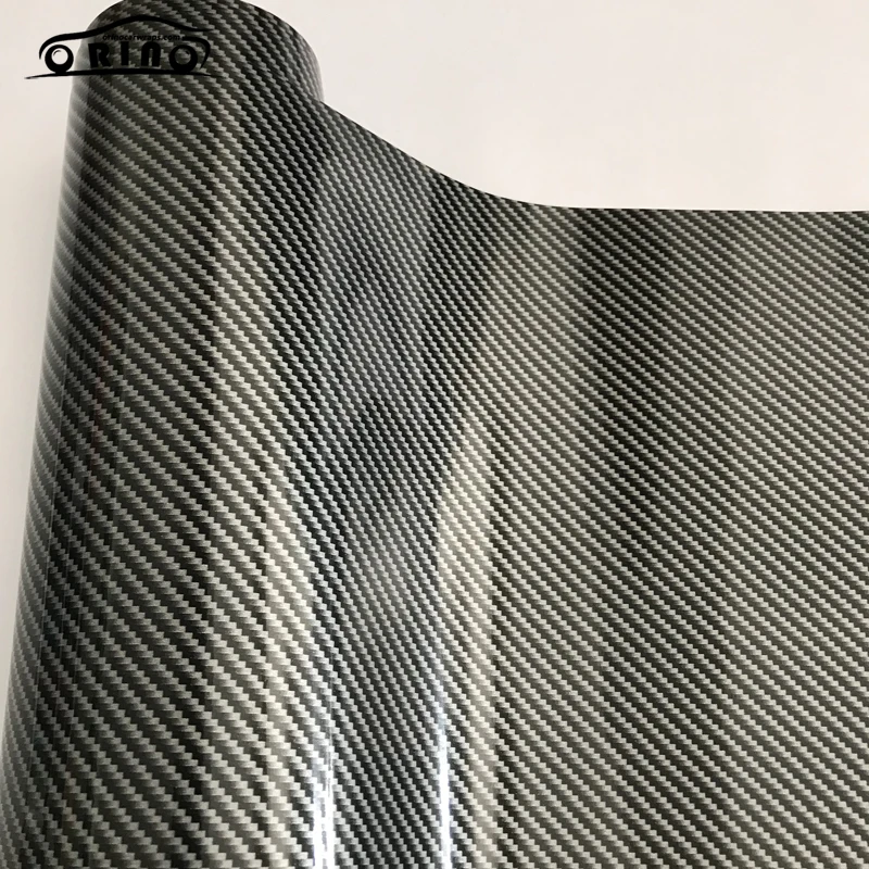 Silver 2D Carbon Fiber Vinyl Wrap Sticker-1