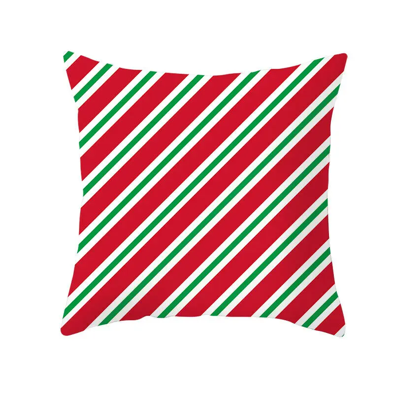 18x18 Рождественская Подушка с изображением оленя, красный плед, чехол, подарок для дома, стильный декор, милая подушка для путешествий - Цвет: Золотой