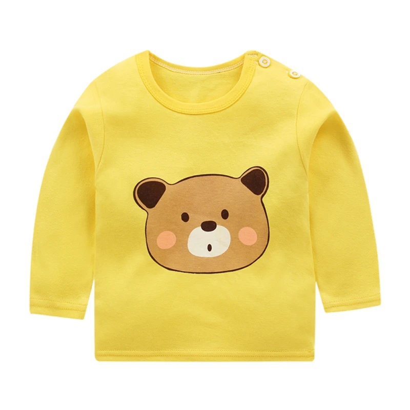 Осенне-зимний детский свитер, топы, пуловер, футболка с длинными рукавами, одежда для маленьких мальчиков и девочек - Цвет: D