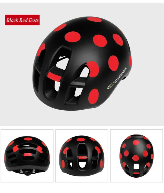 black red dots CIGNA городской велосипедный шлем интегрированный процесс литья поликарбонат+ EPS материал супер светильник дизайн универсальный шлем велосипедные аксессуары - Цвет: black red dots