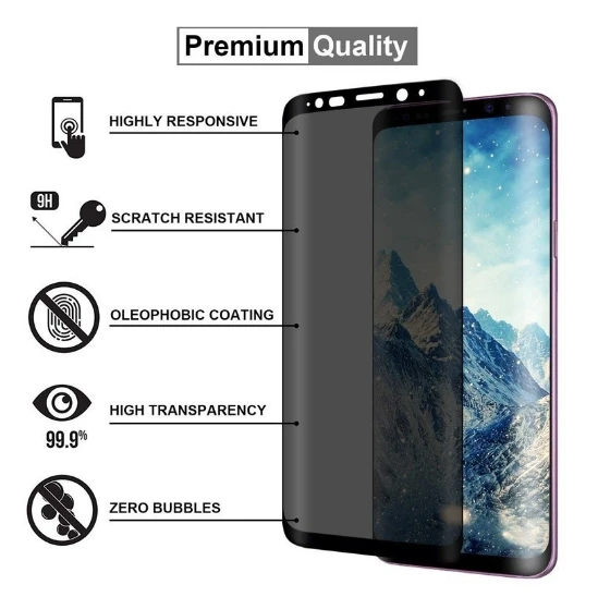 

5pcs 3D Curved Full Cover Tempered Glass For Samsung Galaxy S9 S8 S10 Plus S10E Note 8 9 Protect Privacy Screen Protector Film