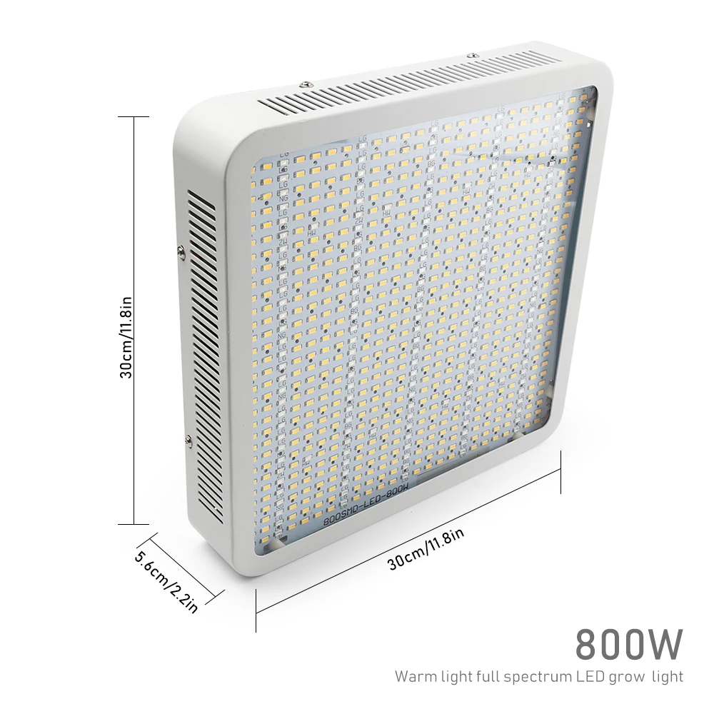 Новейший 800 Вт Светодиодный светильник для выращивания полный спектр теплый светильник s 800 светодиодный s фитолампа для выращивания растений Vegs