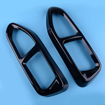 

beler 2PCS Car Black Double Exit Exhaust Muffler Pipe Tip Cover Trim Fit for BMW 7 Series G11 G12 2016 2017 2018