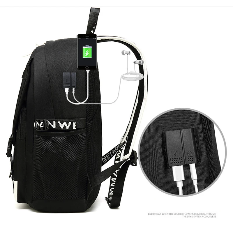Atinfor брендовый светоотражающий водонепроницаемый рюкзак с usb-портом для зарядки для мальчиков, школьные компьютерные сумки для школьников и студентов