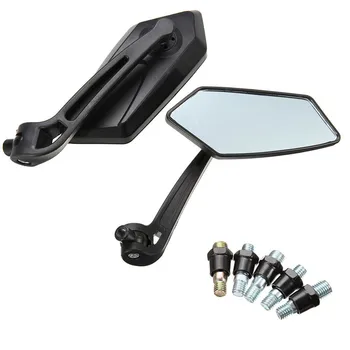 

2pcs/set Motorcycle Rearview Mirror Black Electric Handle Bar End Side Rear View Mirrors with 4 Screw Motorcycle Accessories