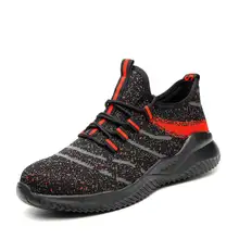 DEWBEST/Мужская рабочая обувь, модные кроссовки, уличные, со стальным носком, мужские военные ботильоны, противоскользящие рабочие защитные ботинки