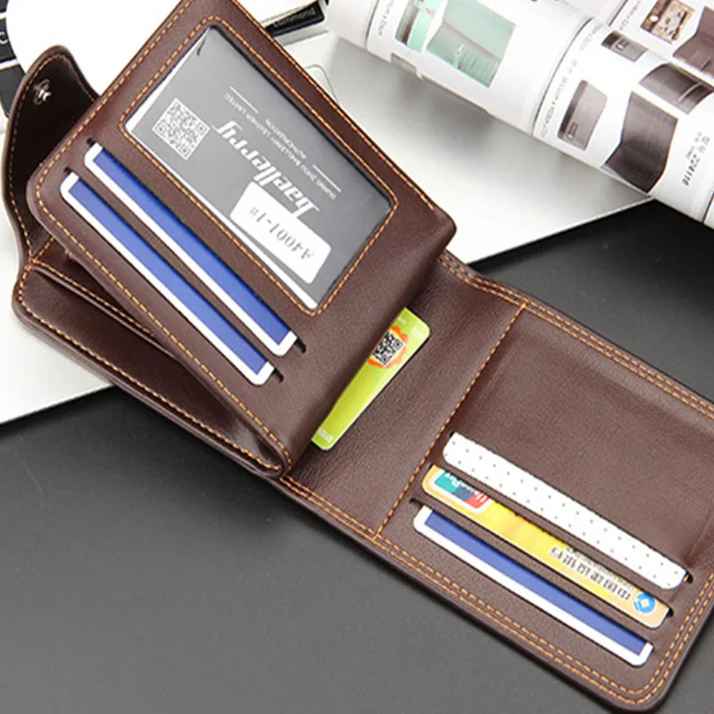 

Small Men Wallets Credit Card Holders Zipper Luxury Brand Famous Handmade Leather Men Wallet Coin Pocket Male Purse Clutch Black