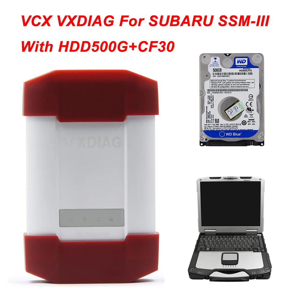 Для SUBARU SSM-III V2018.10 VXDIAG VCX PLUS Wifi OBD OBD2 автомобильный диагностический инструмент для Subaru OBD2 Wi-Fi сканер J2534 SSM3 - Цвет: With 500G HDD CF30
