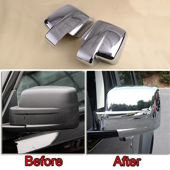 

beler 2PCS Chrome Car Door Side Review Mirror Covers Trim Cap Fit for Jeep Patriot Liberty 2008 2009 2010 2011 2012