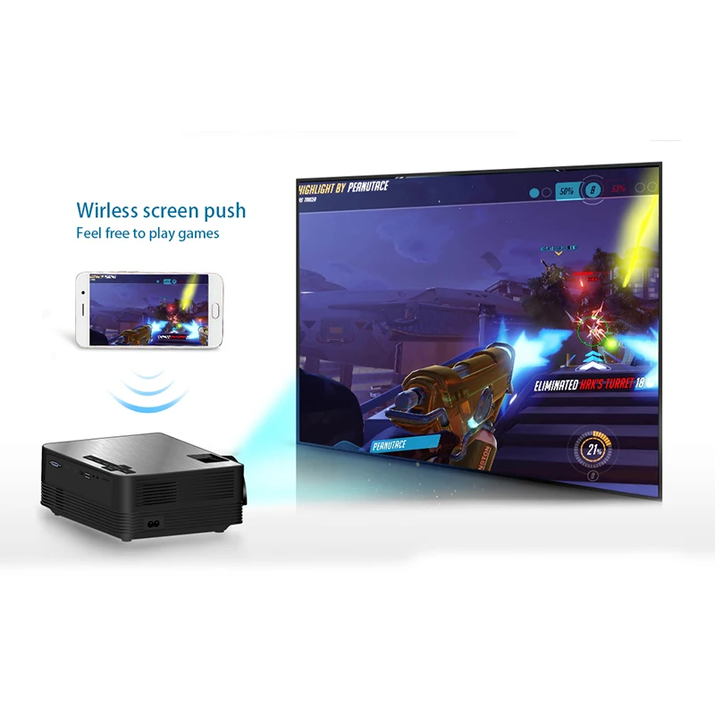 Q6 Смарт Android Беспроводной Портативный Мини проектор Full-HD 1280x720P Proyector домашний Театр штепсельная вилка европейского стандарта