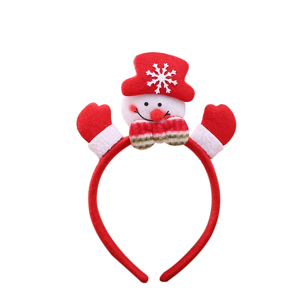 Резинки для волос Горячая Рождественская повязка на голову Санта Рождественская вечеринка украшение лента для волос пряжка эластичные резинки для волос для женщин#4