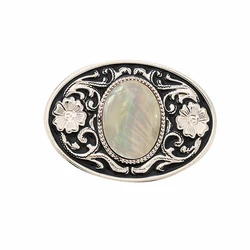 Western Belt Buckle Shell Cowboy Rodeo Small Gold Belt Buckles for Men Women