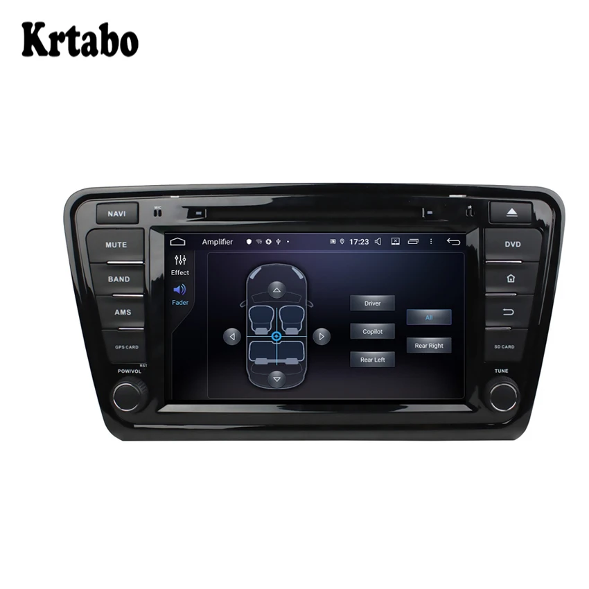 For SKODA OCTAVIA 2014-2016 Android smart car navigation reversing image control large screen one machine recorder support DVD