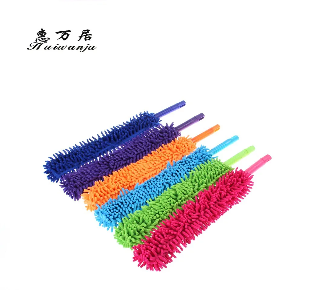 Household-Curved Double-Sided Flexible Chenille Dust Curved Duster Vehicle Duster kong diao shua Wiper Manufacturers