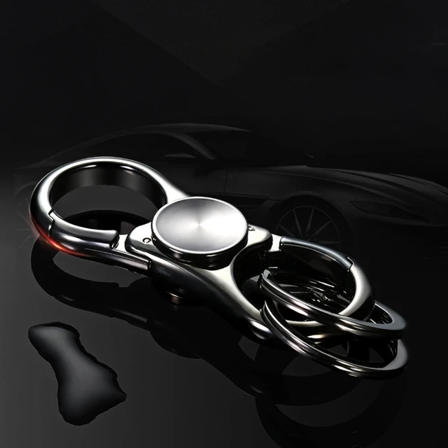 Fidget Spinner Hand Spinner Metal EDC Blue Car Key Chain Pendant Key Ring Handspinner Antistress Toys 2